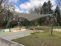 Sonnensegel hyperbolisch mit Schneelast